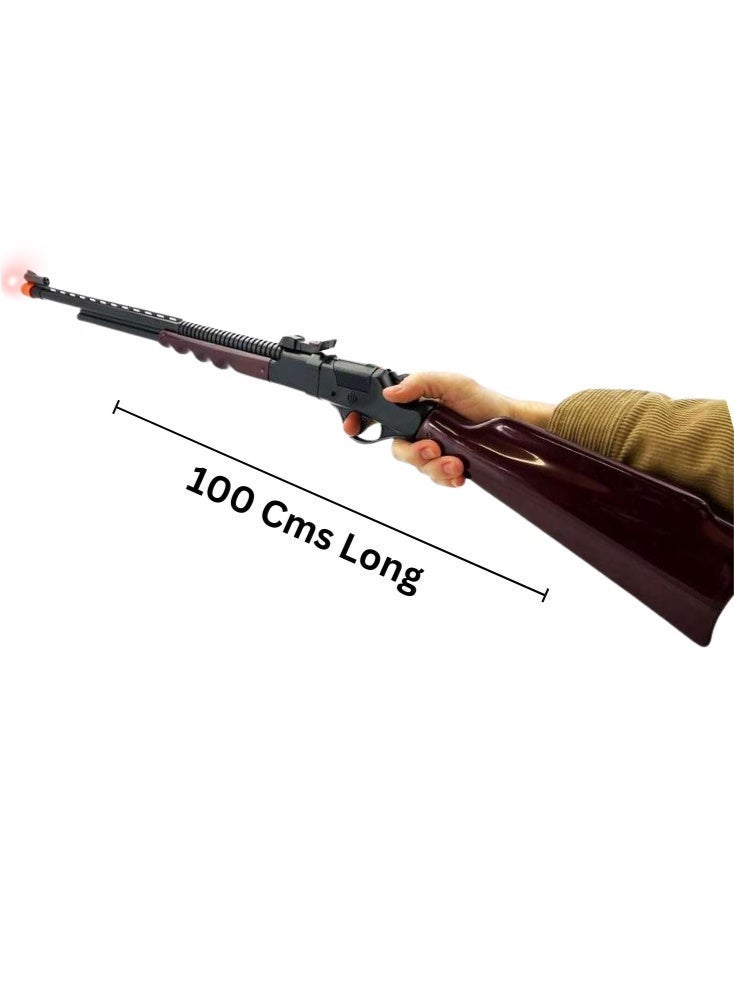 Premium Kids Toy Cap Gun Rifle with 8-Shot Plastic Disc Caps – Classic Long Barrel Toy Gun Set with 72 Shots for Pretend Play & Outdoor Fun - Image 2